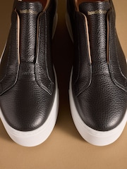 ブラック / ホワイト - Russell & Bromley Park Up レースレス フラットフォーム スニーカー - 画像 5 / 7