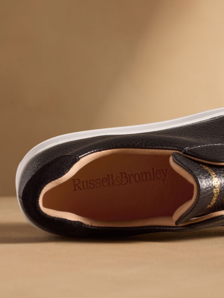 ブラック / ホワイト - Russell & Bromley Park Up レースレス フラットフォーム スニーカー - 画像 7 / 7