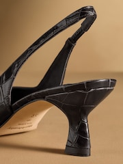 Russell & Bromley Brown Seathwait Slingback Heels - Image 6 of 7