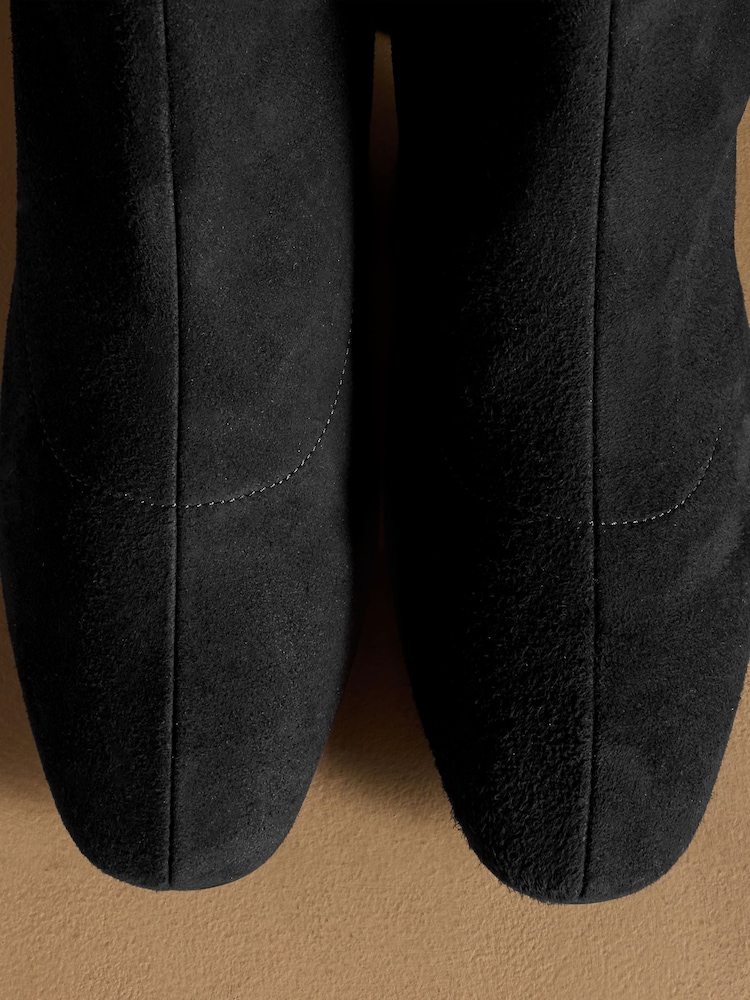 Russell & Bromley Black Harrington Short Block Heel Sock Boots - Image 7 of 7 Russell & Bromley Black Harrington Short Block Heel Sock Boots - Image 7 of 7