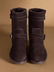 Russell & Bromley Glory Faux Fur Lined Biker Boots - 圖片 3，共 8
