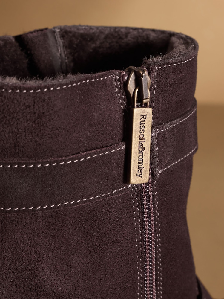 Russell & Bromley Glory Faux Fur Lined Biker Boots - 圖片 8，共 8