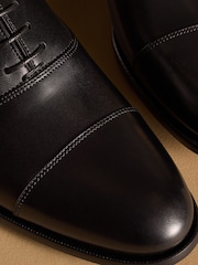 Russell & Bromley Black Cumulus Leather Toe Cap Oxford Shoes - Image 4 of 7