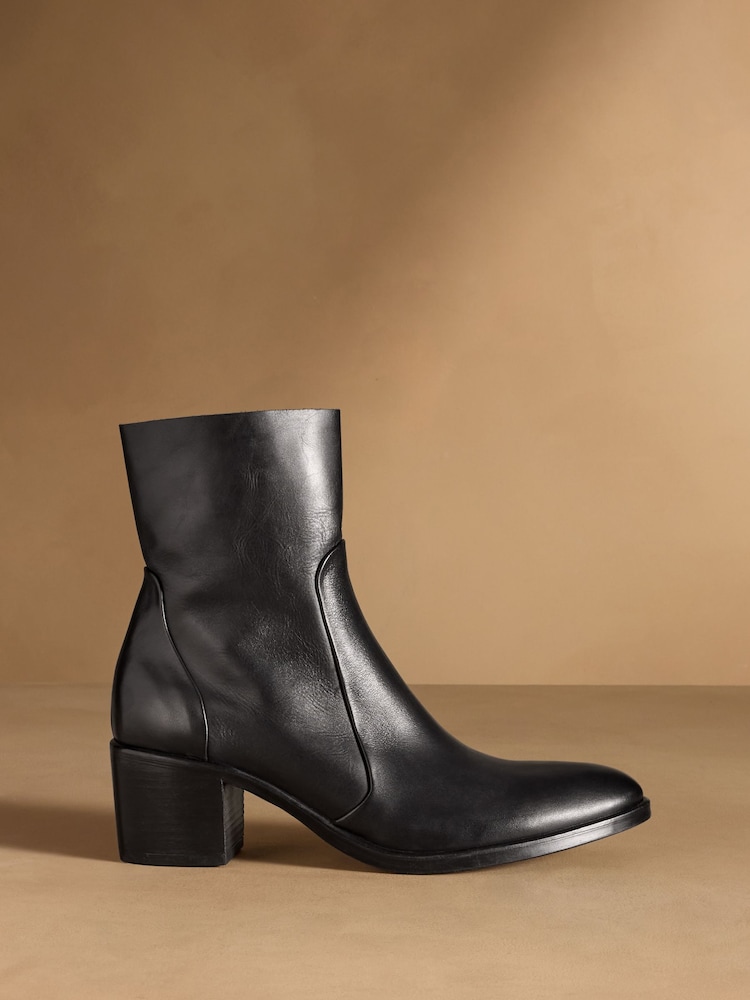 Russell & Bromley Black Kicking Slim Ankle Boots - Image 2 of 7