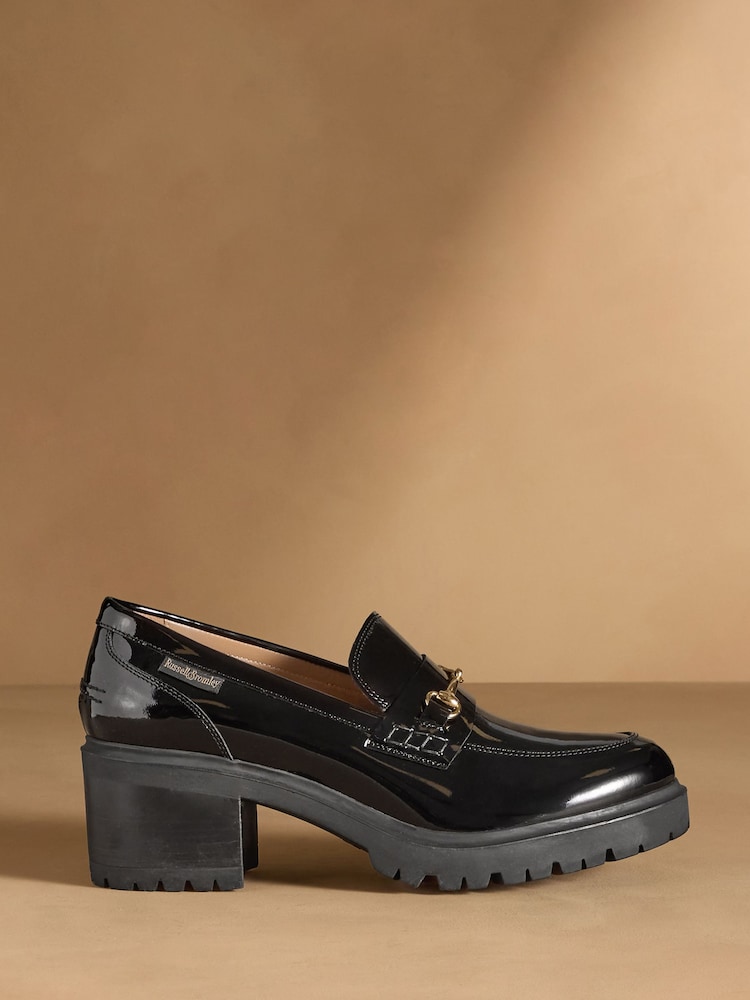 Russell & Bromley Black Brewster Mid Heeled Snaffle Loafers - Image 2 of 7 Russell & Bromley Black Brewster Mid Heeled Snaffle Loafers - Image 2 of 7