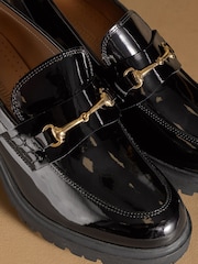 Russell & Bromley Black Brewster Mid Heeled Snaffle Loafers - Image 4 of 7