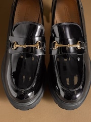 Russell & Bromley Black Brewster Mid Heeled Snaffle Loafers - Image 7 of 7
