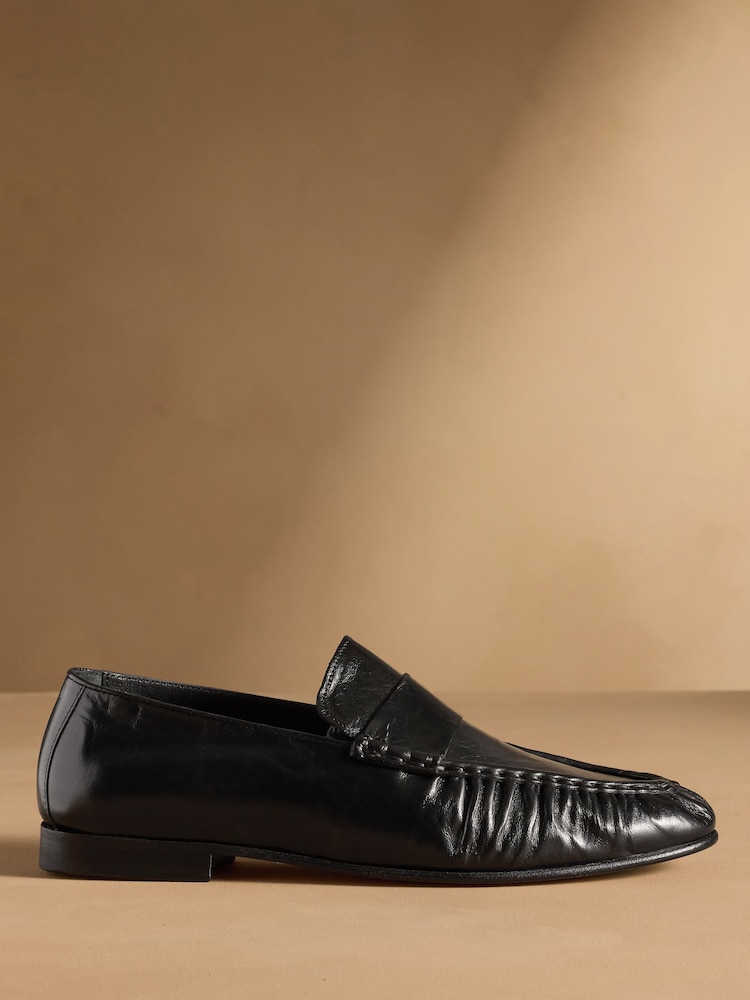 Russell & Bromley Black Apley Moccasin Loafers - Image 2 of 7