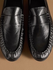Russell & Bromley Black Apley Moccasin Loafers - Image 7 of 7