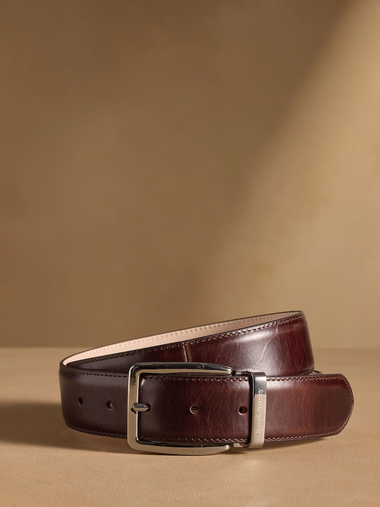 Russell & Bromley Brown Leather Tango Classic Buckle Belt - Image 1 of 4