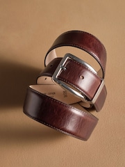 Russell & Bromley Brown Leather Tango Classic Buckle Belt - Image 2 of 4