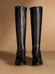 Russell & Bromley Black Kicking High Slim Knee High Boots - Image 2 of 7