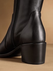 Russell & Bromley Black Kicking High Slim Knee High Boots - Image 6 of 7