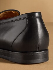 Russell & Bromley Black Bellagio Hardware Metal Plate Loafers - Image 6 of 7