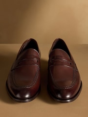 Russell & Bromley Tan Brown Leather Cumulus Toe-Cap Oxford Shoes - Image 3 of 7