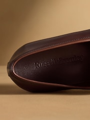 Russell & Bromley Tan Brown Leather Cumulus Toe-Cap Oxford Shoes - Image 5 of 7