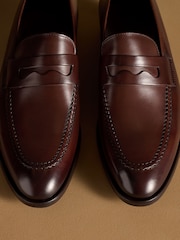 Russell & Bromley Tan Brown Leather Cumulus Toe-Cap Oxford Shoes - Image 7 of 7