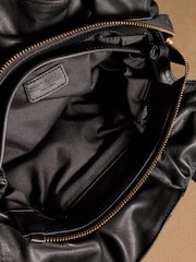 Russell & Bromley Black Jessie Shoulder Ruched Bag - Image 3 of 6