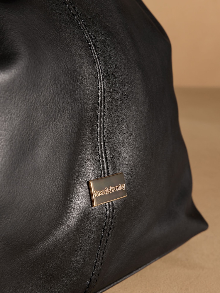 Russell & Bromley Black Jessie Shoulder Ruched Bag - Image 6 of 6