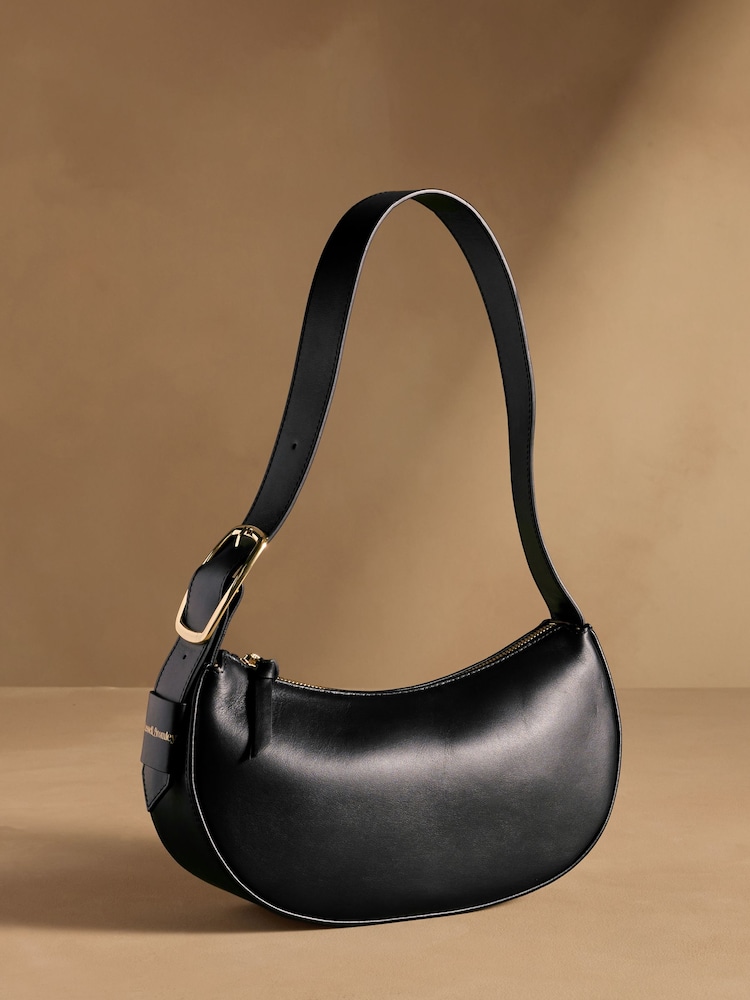 කළු - Russell & Bromley Sutton Small Oval Shoulder Bag - 5න් 1 වන රූපය
