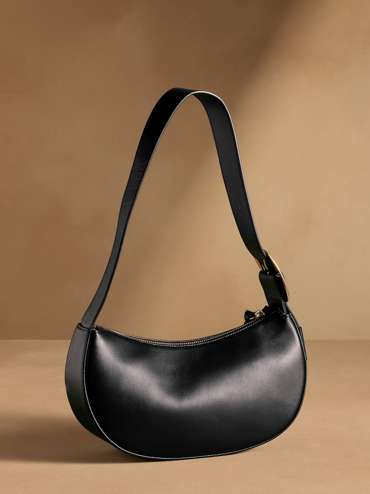 කළු - Russell & Bromley Sutton Small Oval Shoulder Bag - 5න් 2 වන රූපය