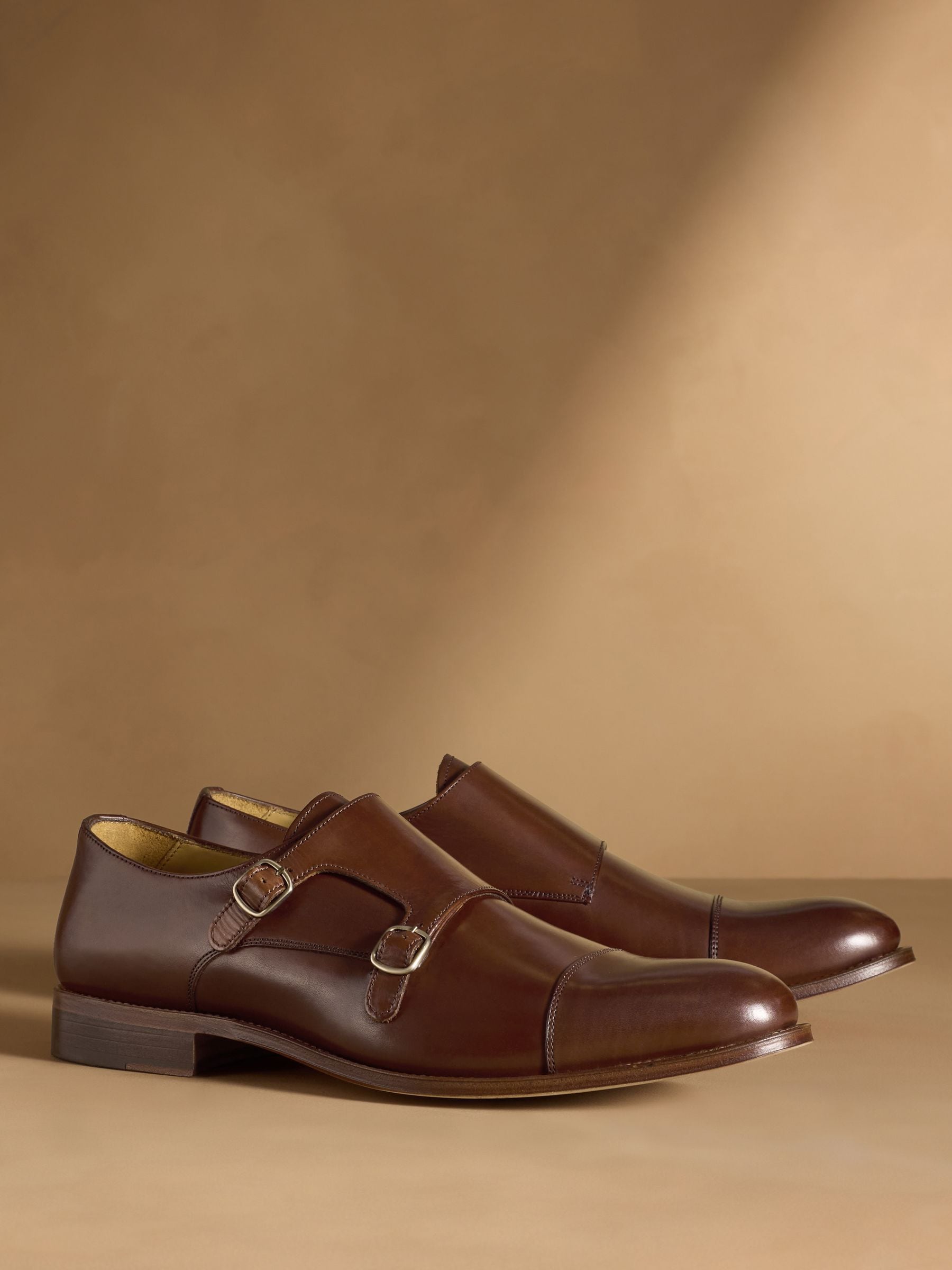 Buy Russell & Bromley Brown Barton Monk Double Buckle Shoes from