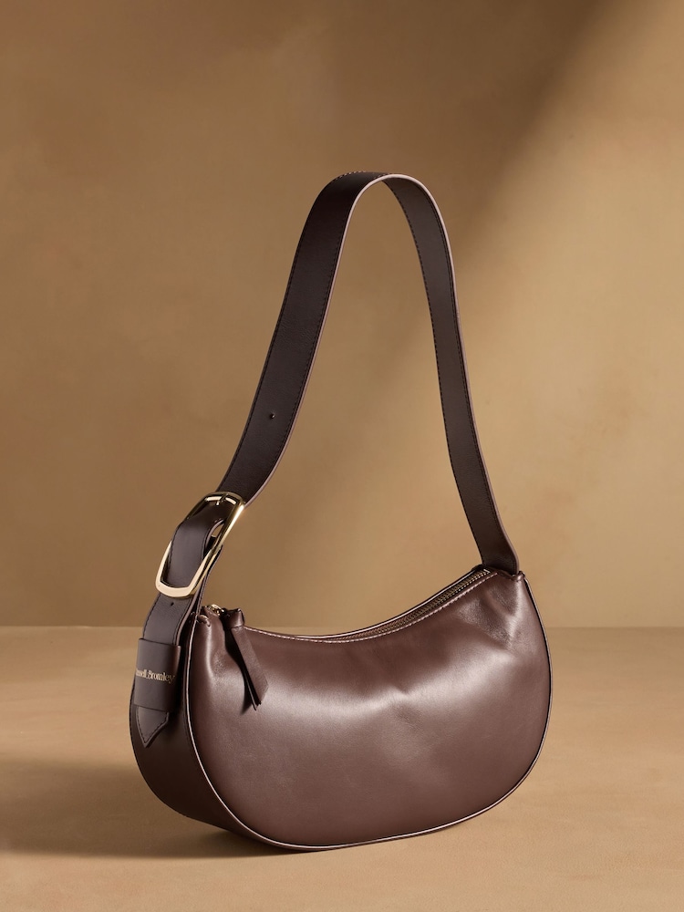 දුඹුරු - Russell & Bromley Sutton Small Oval Shoulder Bag - 5න් 1 වන රූපය