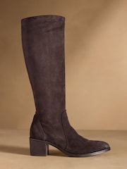 Russell & Bromley Brown Kicking High Slim Knee High Boots - Image 1 of 7