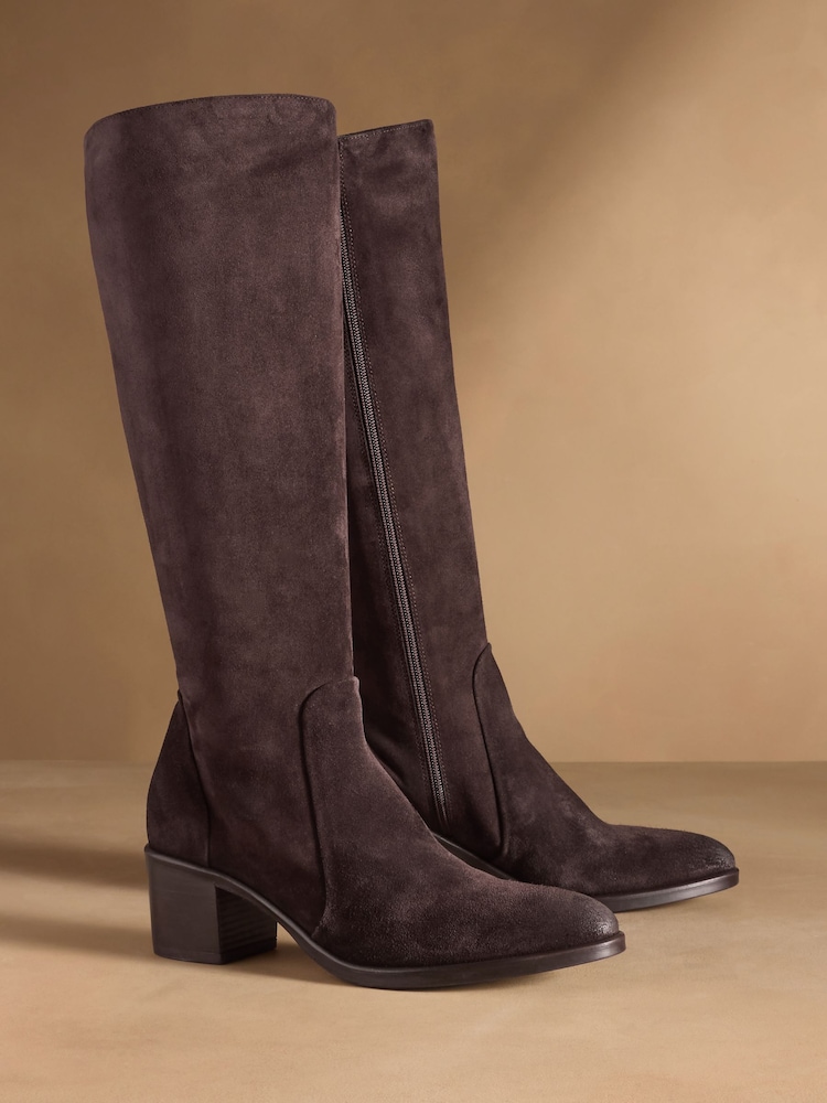 Russell & Bromley Brown Kicking High Slim Knee High Boots - Image 2 of 7