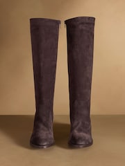 Russell & Bromley Brown Kicking High Slim Knee High Boots - Image 3 of 7