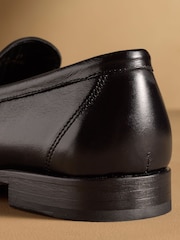 Russell & Bromley Black Leather Maltby Moccasin Loafers - Image 11 of 12