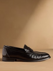 黑色皮革 - Russell & Bromley Maltby Moccasin Loafers - 7的图像2｝