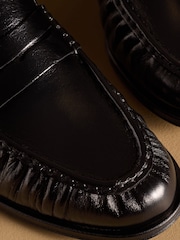 Russell & Bromley Black Leather Maltby Moccasin Loafers - Image 9 of 12