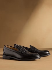 Russell & Bromley Black Derwent Saddle Loafers - Image 1 of 7