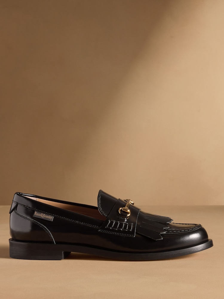 Russell & Bromley Black Dalston Fringe Loafers - Image 2 of 7 Russell & Bromley Black Dalston Fringe Loafers - Image 2 of 7