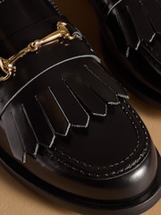 Russell & Bromley Black Dalston Fringe Loafers - Image 4 of 7