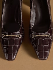 Russell & Bromley Brown Marley Heeled Snaffle Courts - Image 12 of 12