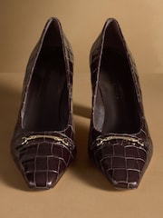 Russell & Bromley Brown Marley Heeled Snaffle Courts - Image 3 of 7