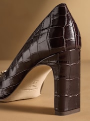 Russell & Bromley Brown Marley Heeled Snaffle Courts - Image 7 of 7