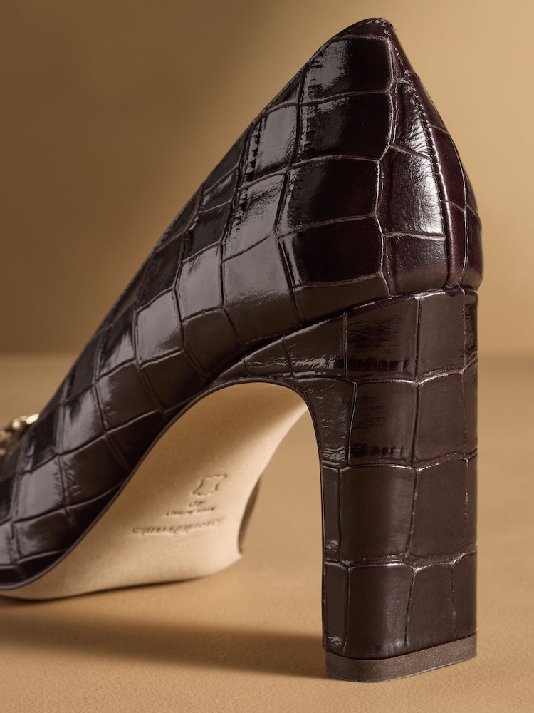 Russell & Bromley Brown Marley Heeled Snaffle Courts - Image 7 of 7