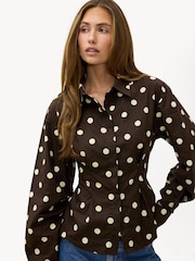 LOAVIES Brown A Spark That Never Fades Blouse - Image 1 of 5