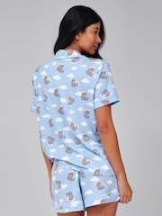 Loungeable Meowdy Western Cat Short Sleeve Shirt And Shorts Button Through Pyjama Set - Bild 2 von 4