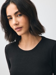 Black Long Sleeve Thermal Base Layer  Tops 2 Pack - Image 5 of 9