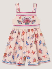 Monsoon Orange Shell Print Playsuit - Image 2 of 4