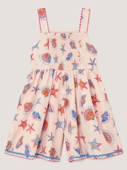 Monsoon Orange Shell Print Playsuit - Image 3 of 4