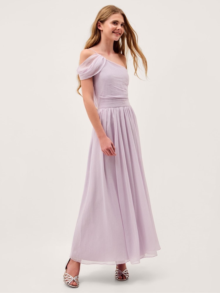 Monsoon Purple Texas One Shoulder Prom Dress - Image 1 of 4
