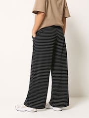 PixieGirl Petite Black Pinstripe Wide Leg Trousers - Image 3 of 5