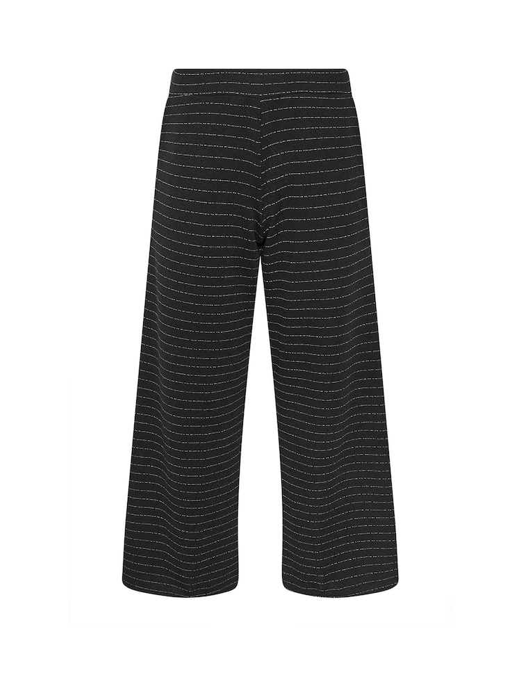 PixieGirl Petite Black Pinstripe Wide Leg Trousers - Image 5 of 5