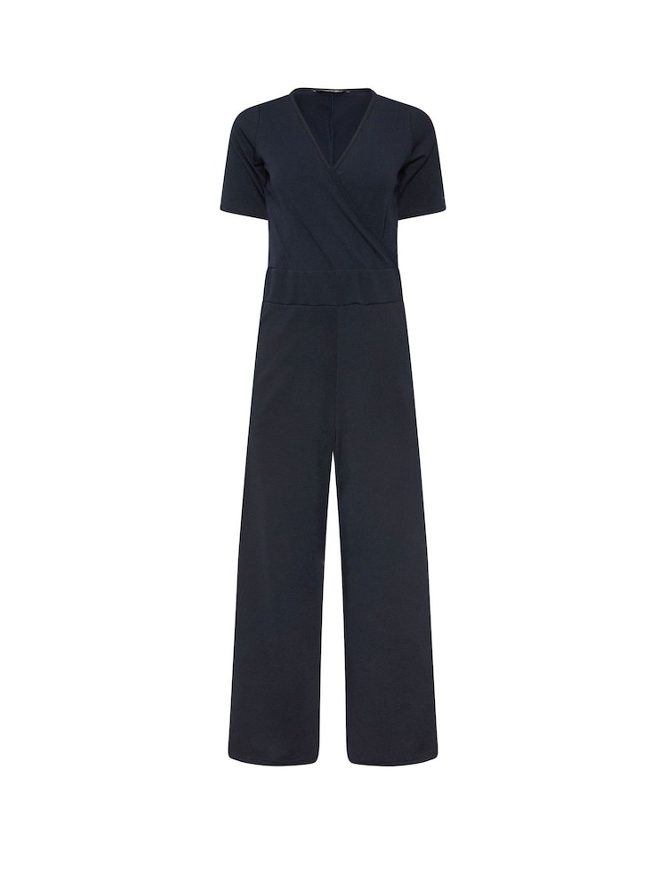 PixieGirl Petite Blue Short Sleeve Wide Leg Jumpsuit - Image 5 of 5