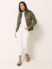 M&Co Green Petite Suede Bomber Jacket - Image 2 of 6